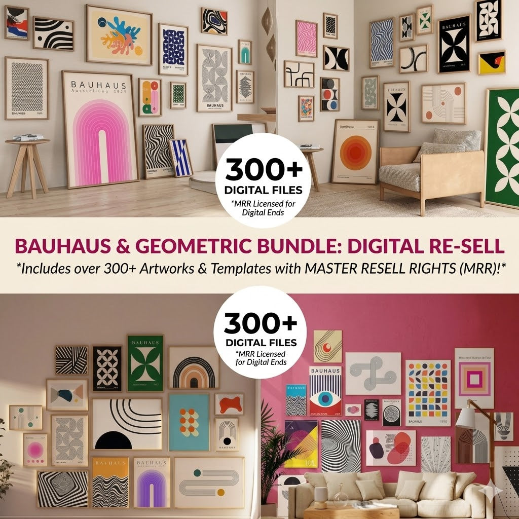 GIGA PACK: 38,000+ Trendy Wall Art & Planner Templates - MASTER RESELL RIGHTS (MRR) Included