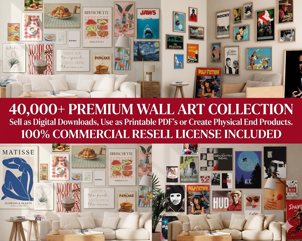 GIGA PACK: 38,000+ Trendy Wall Art & Planner Templates - MASTER RESELL RIGHTS (MRR) Included