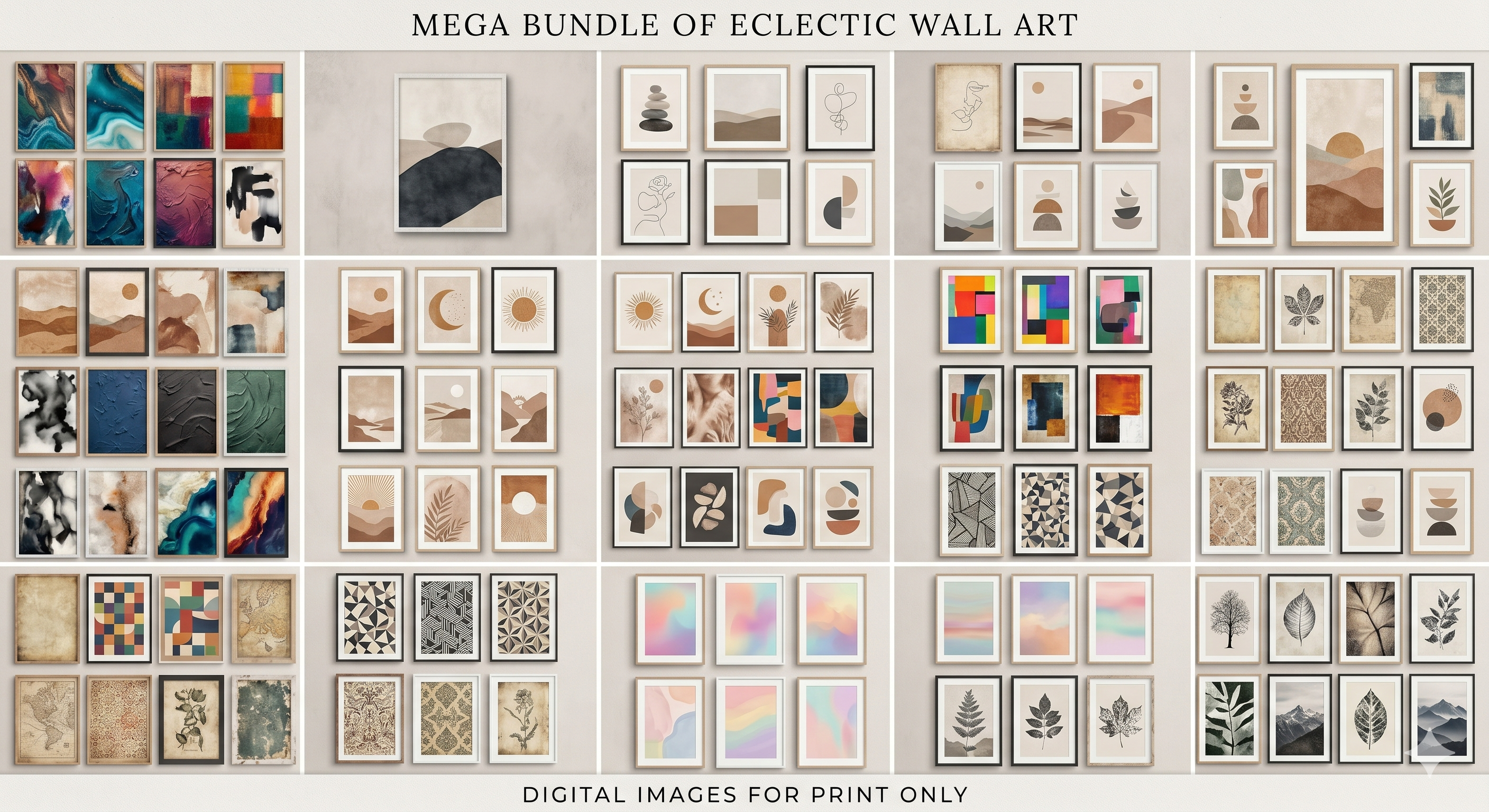 Freedom & Justice Digital Wall Art Bundle – Abstract Printable Poster Collection MASTER RESELL RIGHTS (MRR) Included