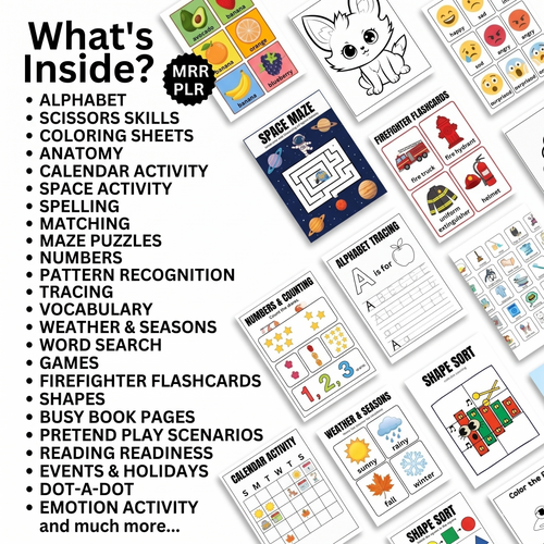 20,500+ Kids Educational Resources Bundle | Printable Worksheets, Homeschool Activities & PLR/MRR Rights