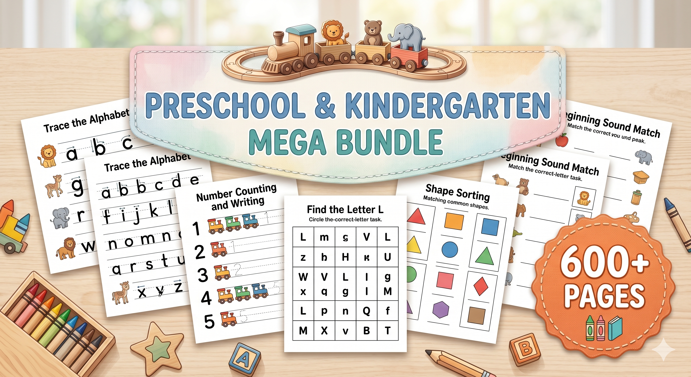 600+ Printable Preschool & Kindergarten Worksheets | Alphabet, Math & Fine Motor Activities for Kids