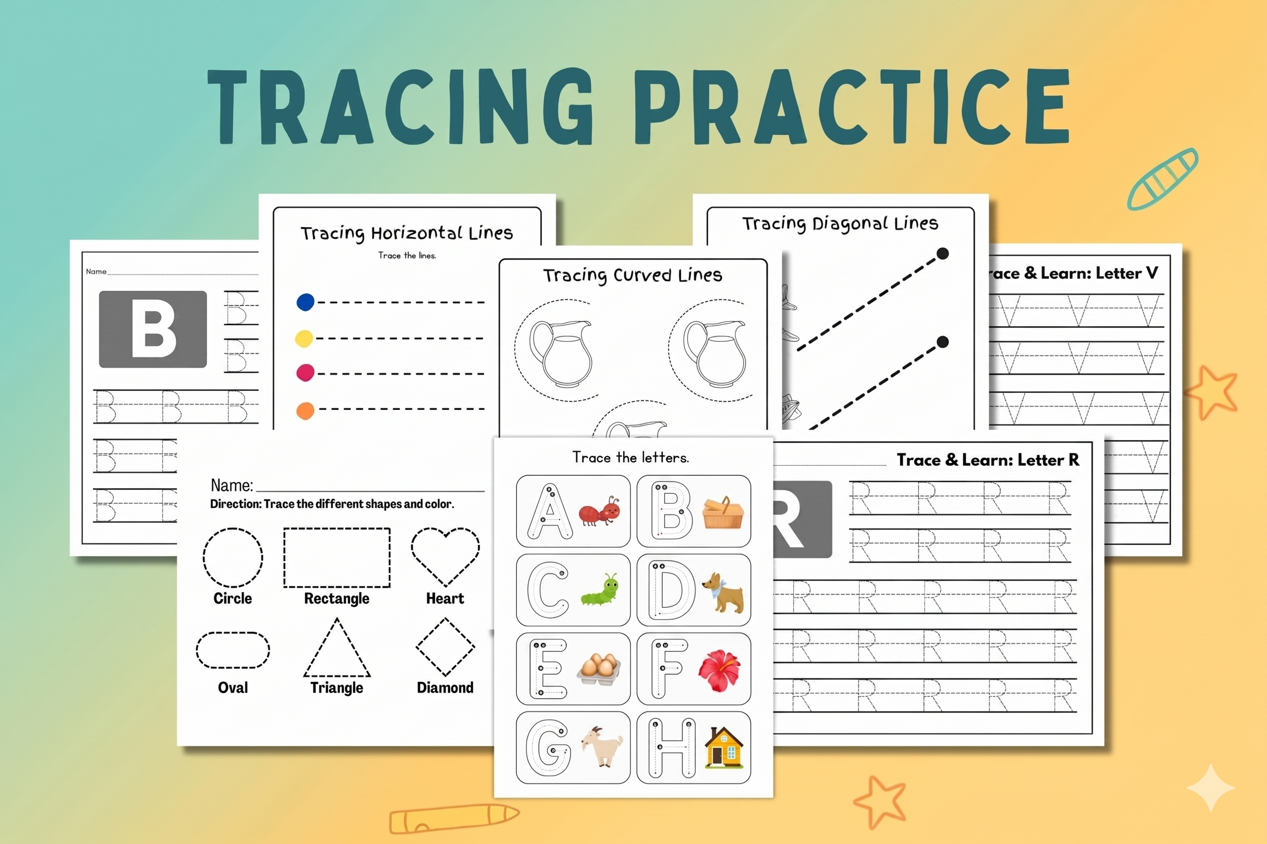 600+ Printable Preschool & Kindergarten Worksheets | Alphabet, Math & Fine Motor Activities for Kids
